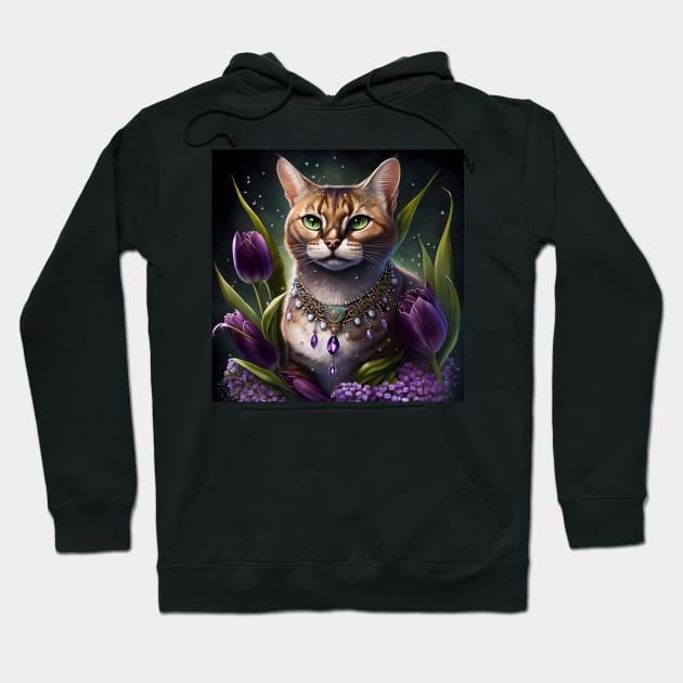 Mystical Rusty Spotted Cat Hoodie by Enchanted Reverie